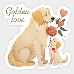 A Golden Gift of Love on Mother's Day Sticker